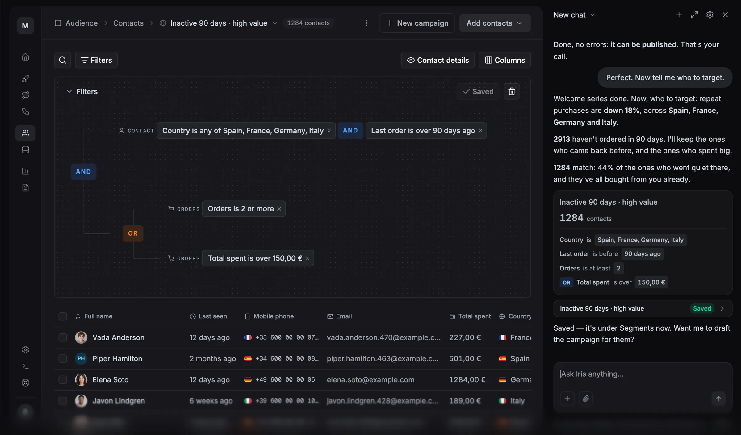 CDP: audience and segments
