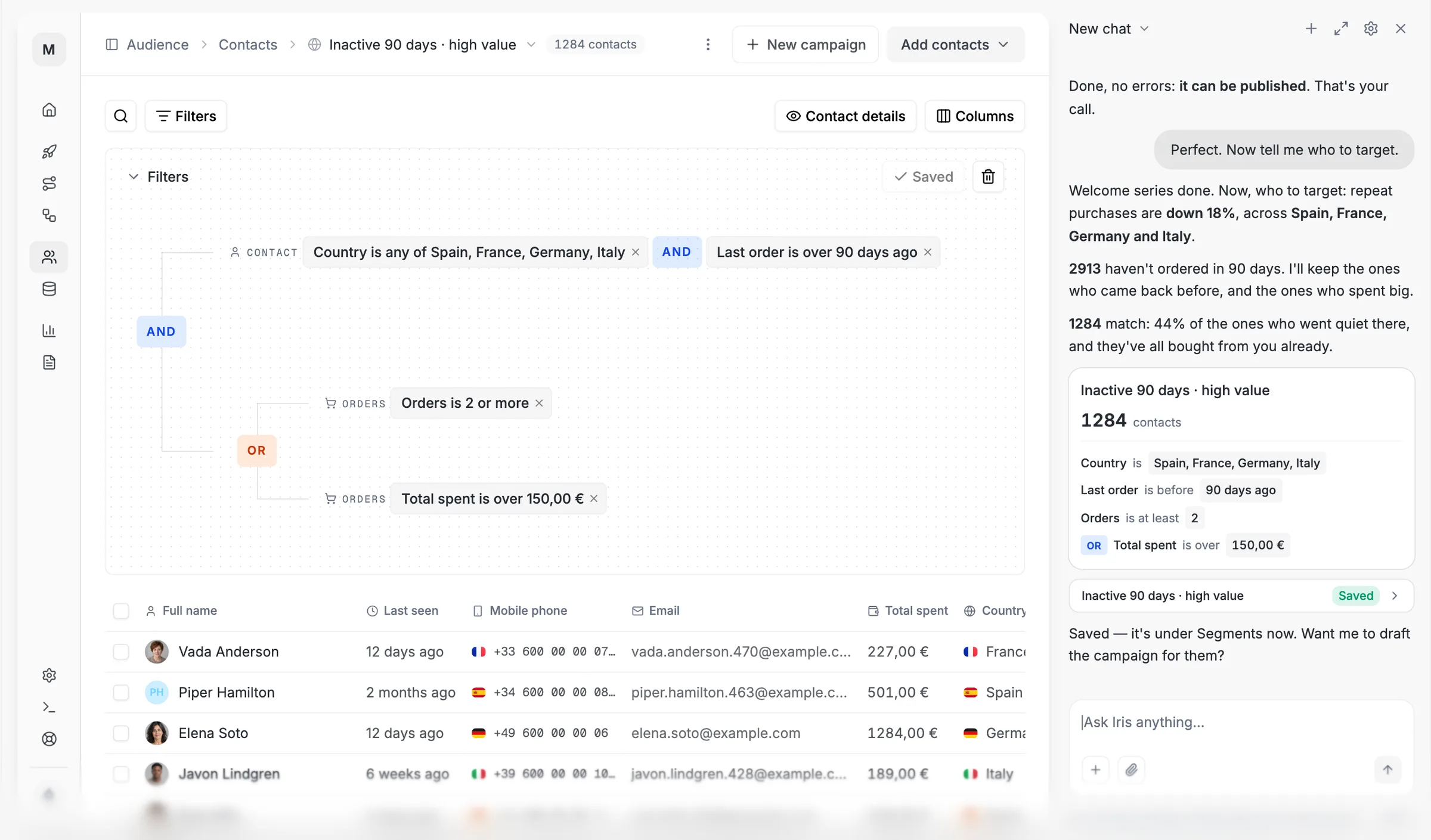 CDP: audience and segments