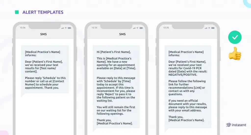 Doctor Alert Text Message Templates
