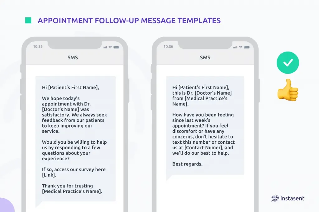 Doctor Appointment Follow-Up Text Message Sample