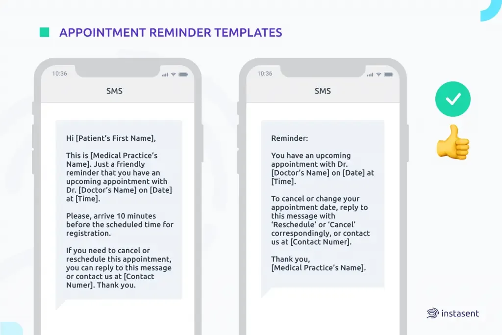 Doctor Appointment Reminder Text Message Sample