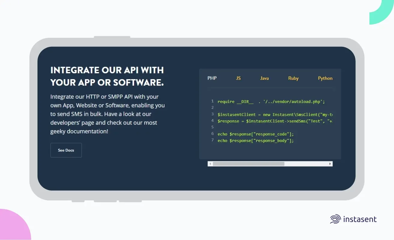 Sending bulk SMS campaigns with Instasent